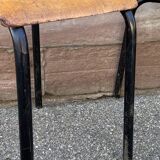 10 chaises d'école en métal et bois, 1960