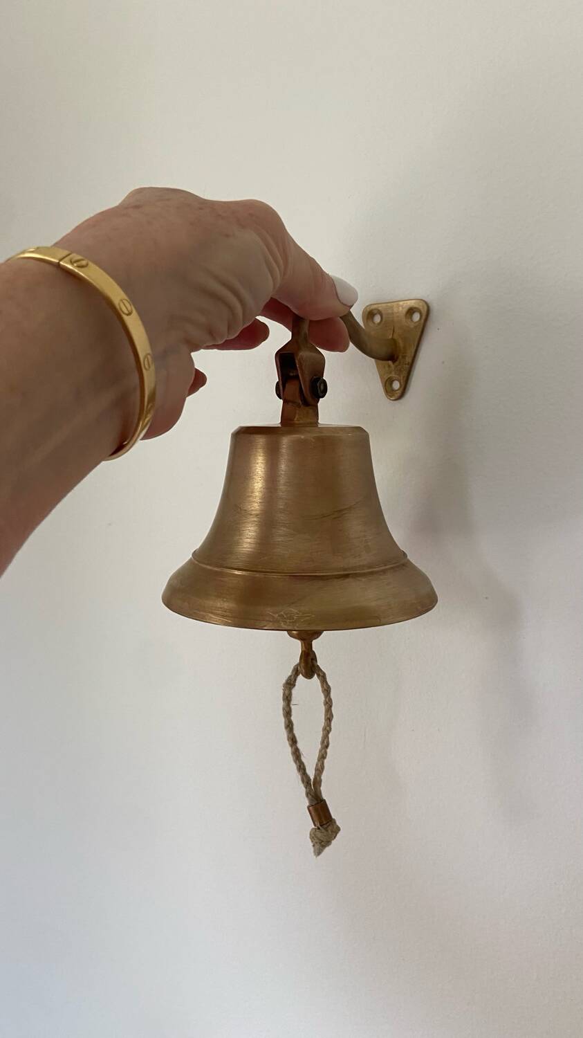 Vintage Solid Brass Wall Bell