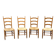 Set of 4 rustic straw chairs in solid wood – France, 1950s-19