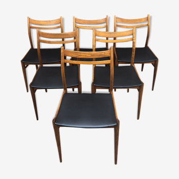 Series of 6 Scandinavian chairs