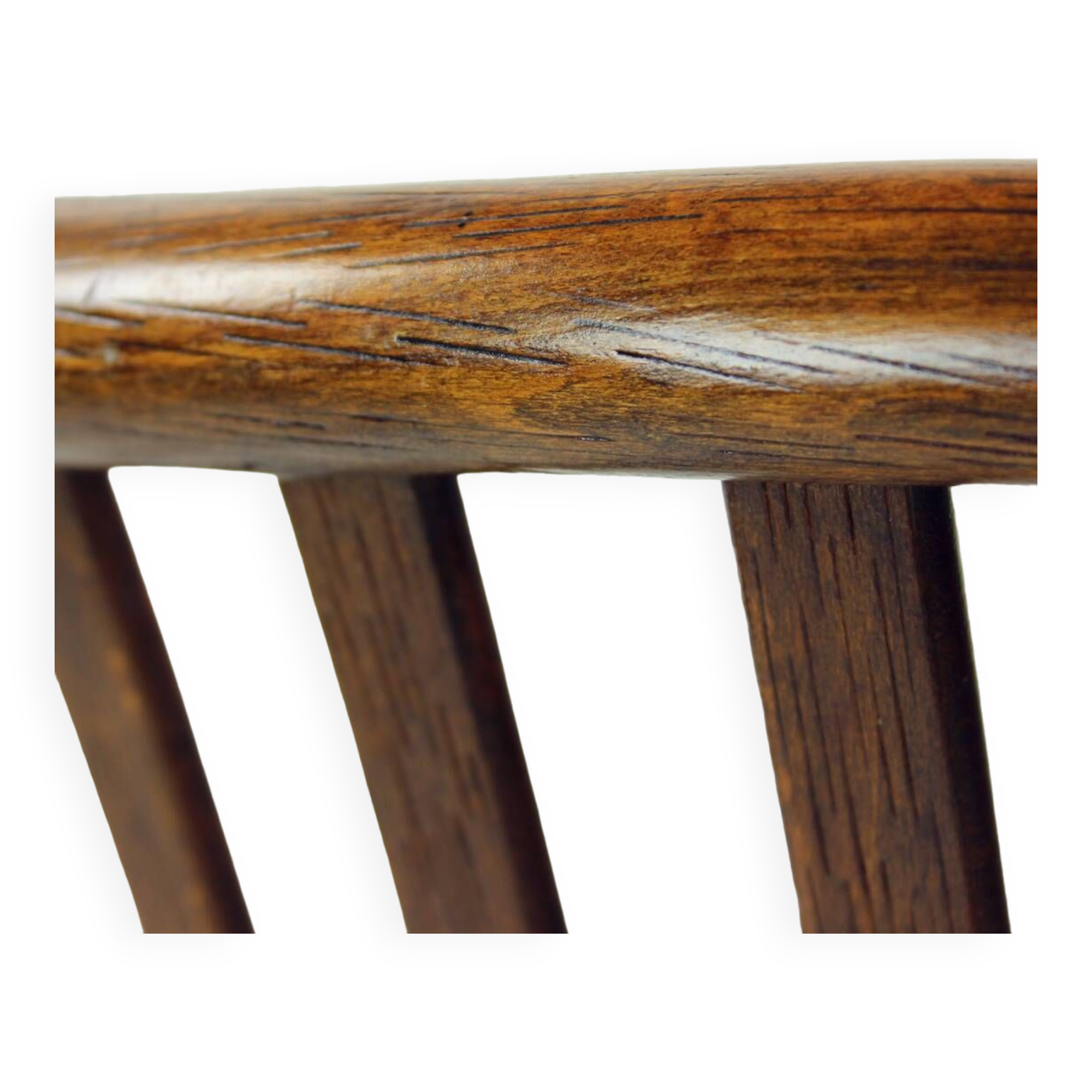 Ensemble de 4 chaises de salle à manger en chêne foncé courbé par Jitona, Tchécoslovaquie 1960