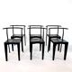 6 black Dr Glob chairs by Philippe Starck for Kartell. Italy 1988.