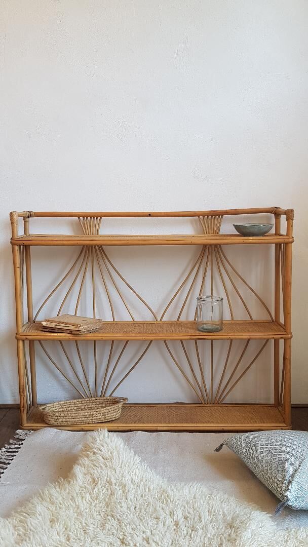 Shelves wicker vintage 100x82cm