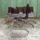 Chairs in plexiglas with chrome metal base