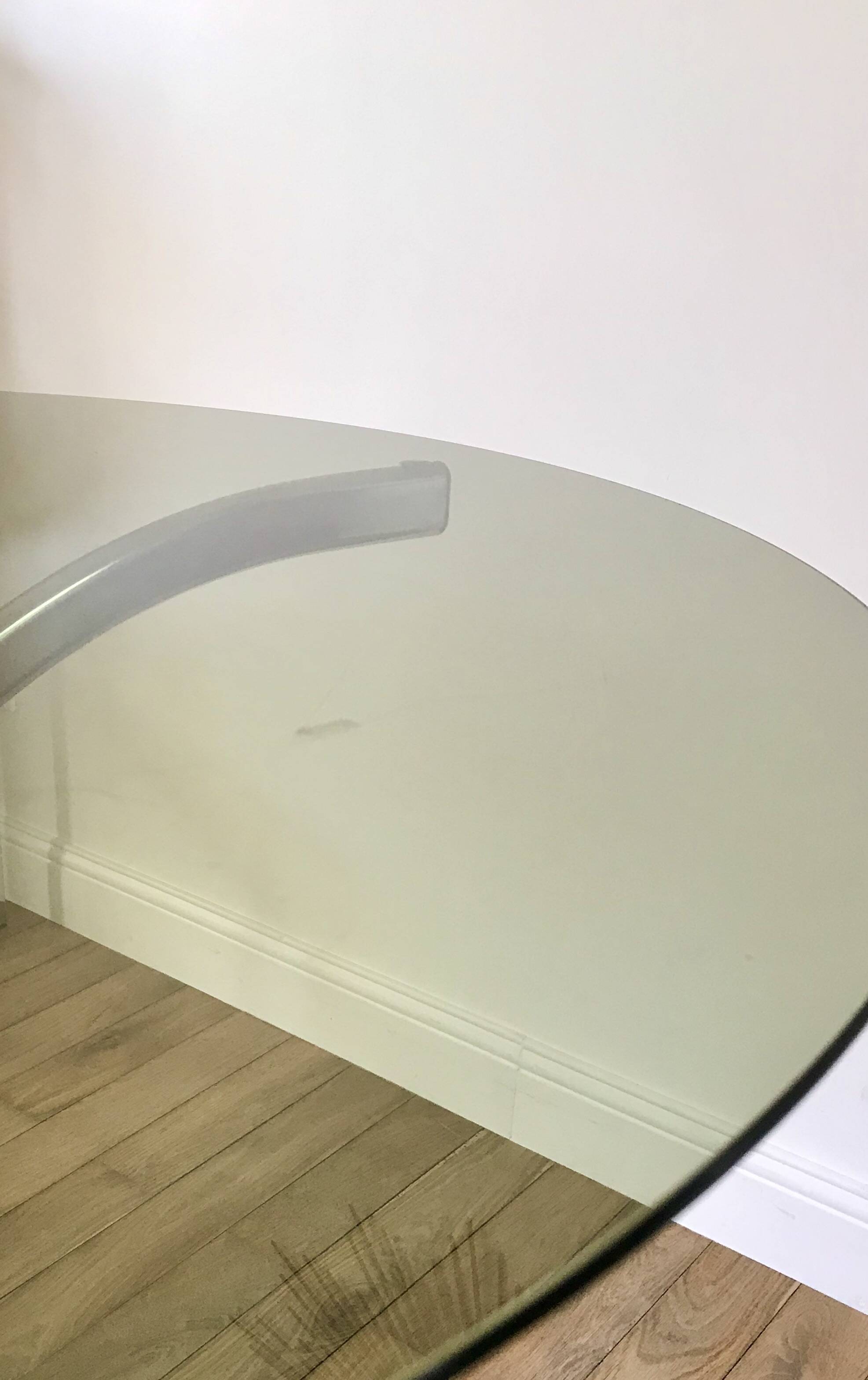 70s design chrome and smoked glass dining table