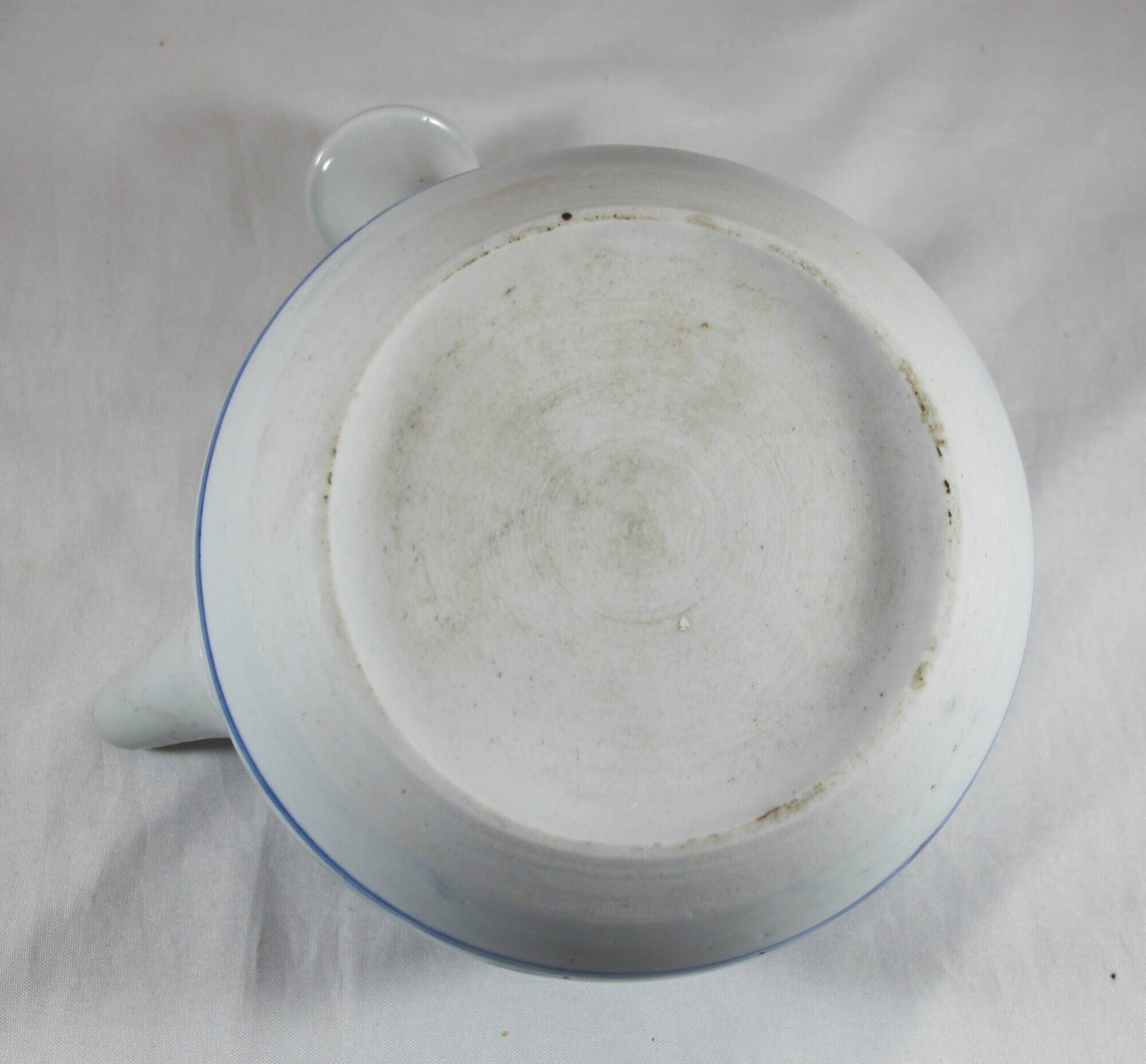 small Chinese or Japanese blue and white porcelain teapot early 20th century