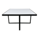 Table basse design vintage mélaminé et métal