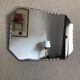 Vintage 1930 octagonal Art Deco bevelled mirror 1930 - 42 x 30 cm