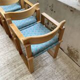 Set of 6 oak chairs with armrests Ate Van Apeldoorn