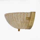 Pair of Mid Century Modern Murano Glass Shell Sconces