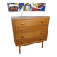 Vintage chest of drawers from the 60s honey color