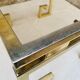 Paire de tables d’appoint laiton et verre circa 1970/80