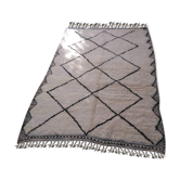 Tapis beni ouarain 100% laine vierge, fait à la main