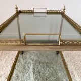 Brass and smoked glass dessert 60s