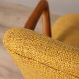 60s vintage armchair in yellow fabric Italian design