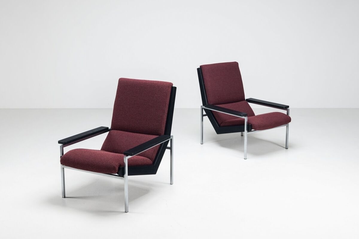 Rob Parry pair of Lotus lounge chairs Gelderland Netherlands 1960