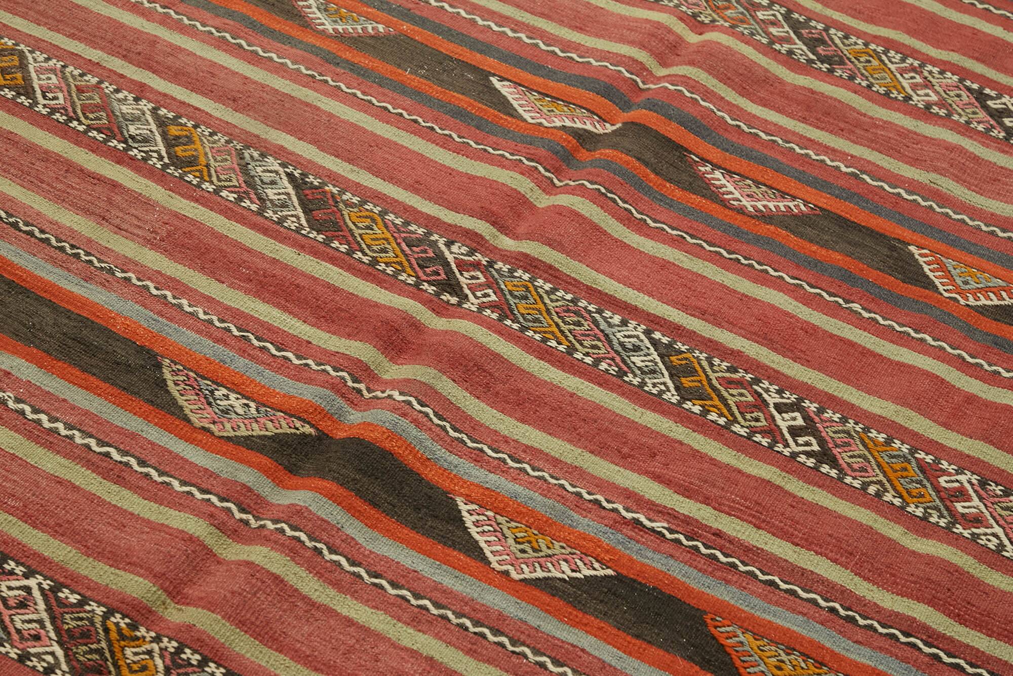 Turkish Handmade Vintage Anatolian Kilim 167 cm x 292 cm