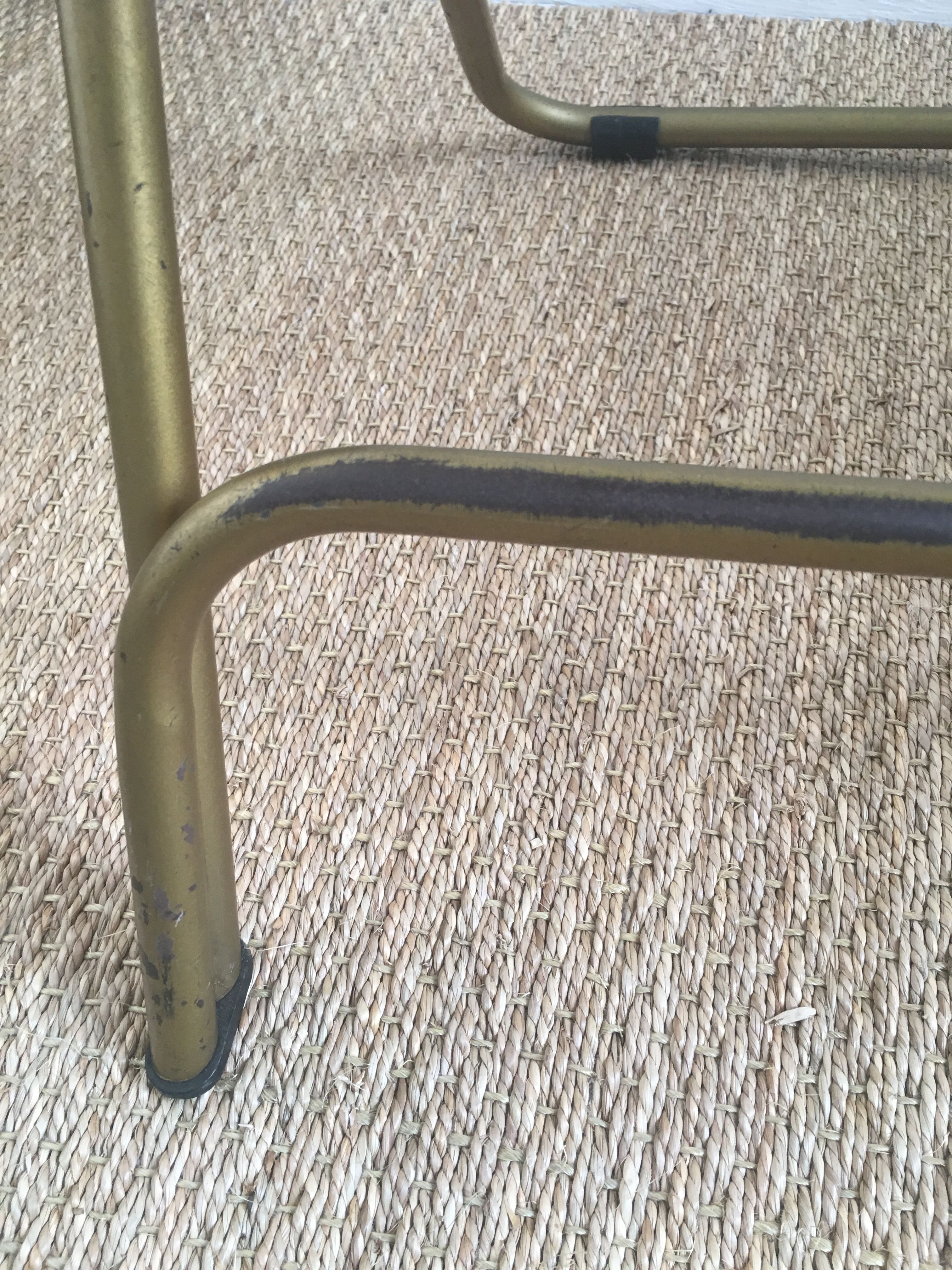 Paire de chaises Lafuma velours moutarde vintage 60/70’s