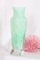 WATER GREEN AND WHITE SPECKLED MURANO GLASS VASE
