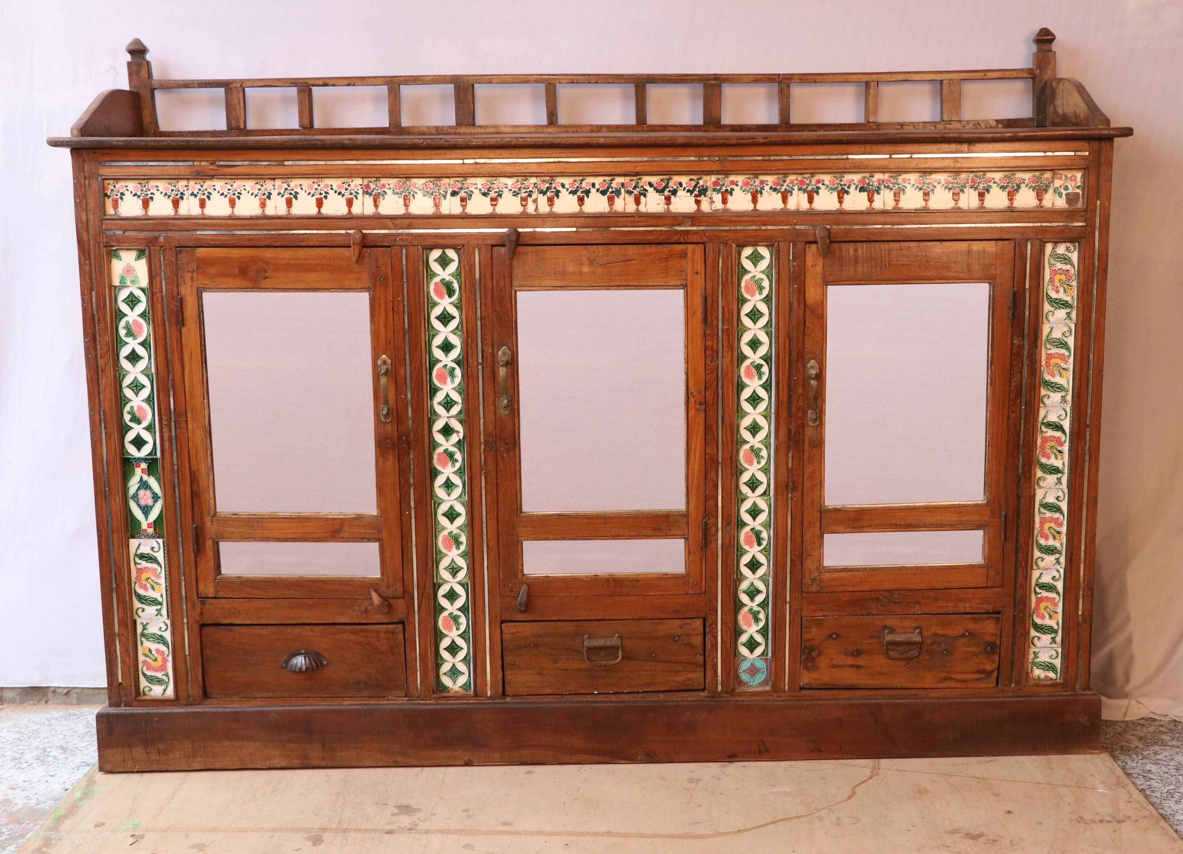 Colonial sideboard in Burmese teak