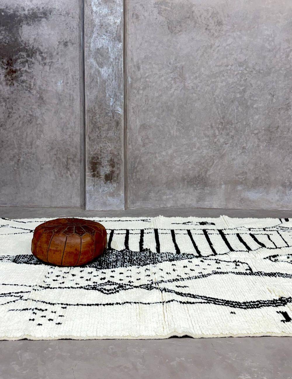 Tapis Noir et Blanc Azilal - 290 x 217 cm