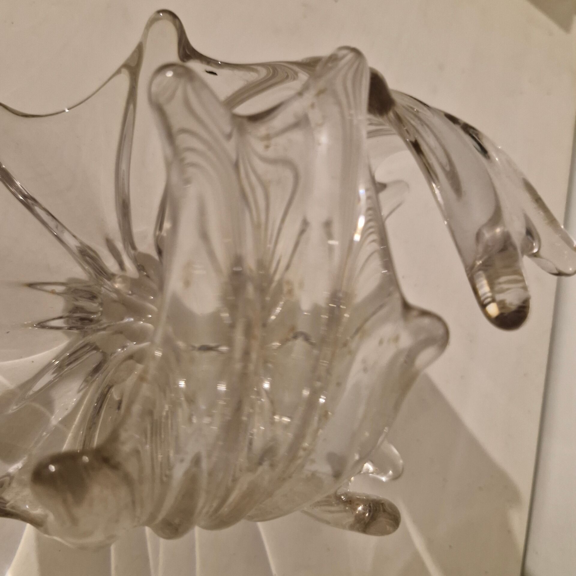 Coupe vintage  en verre epais et cristal