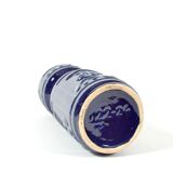 1960s blue pottery vase