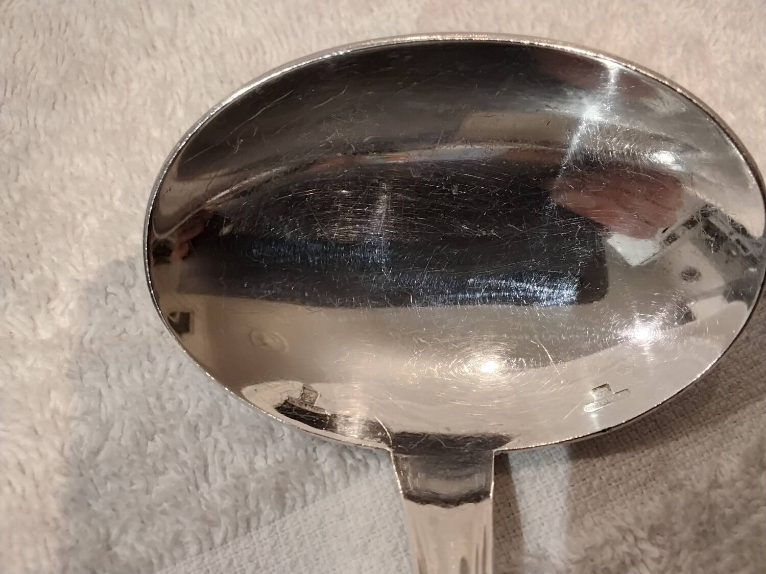 Christofle Spatours silver plated sauce spoon, 17.8cm