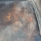 Fauteuil en corne et cuir ancien - 1950s