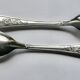 Silver metal salad cutlery set