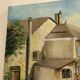 Cottage landscape oil on canvas signed