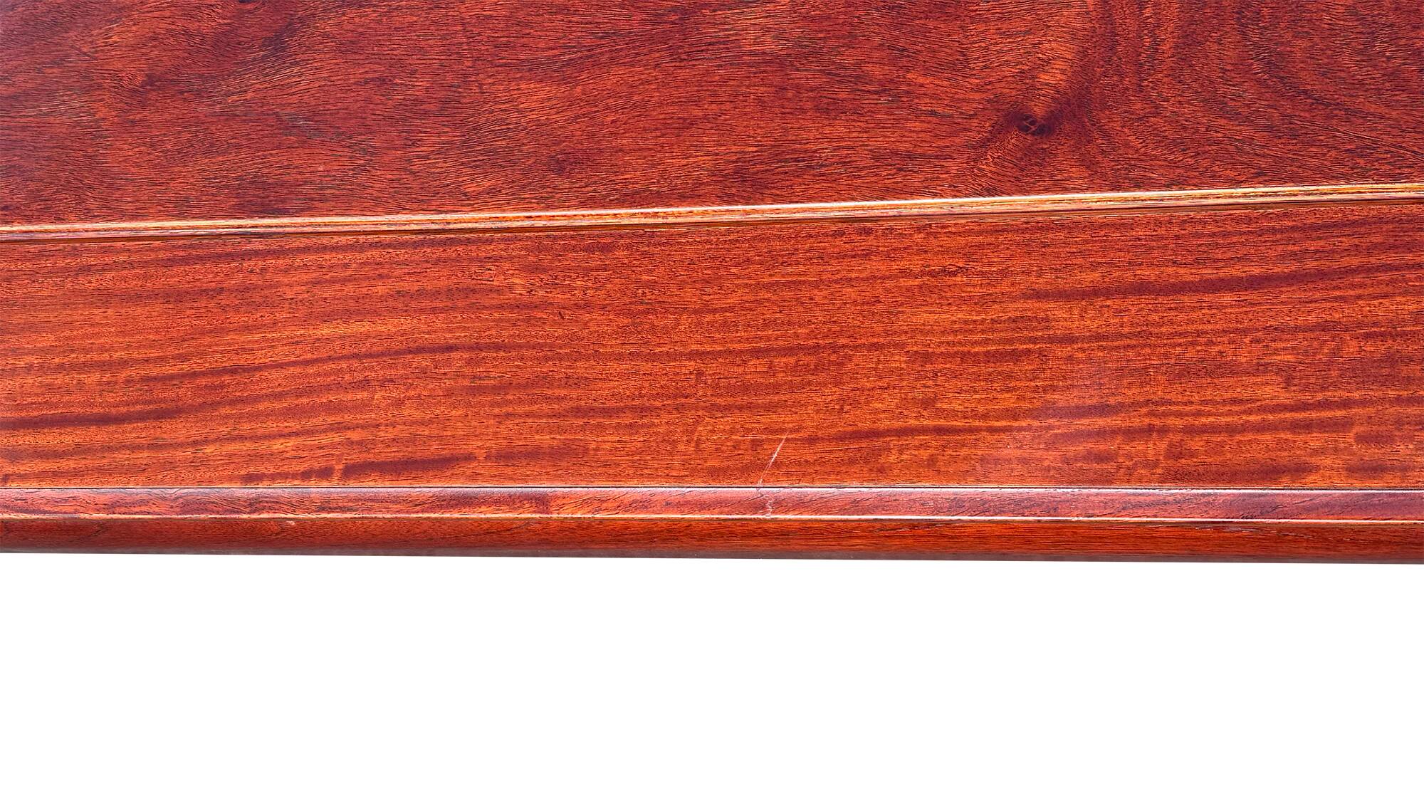 table in natural varnished quince wood