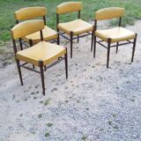 Set of 4 Scandinavian rosewood chairs from the 50s
