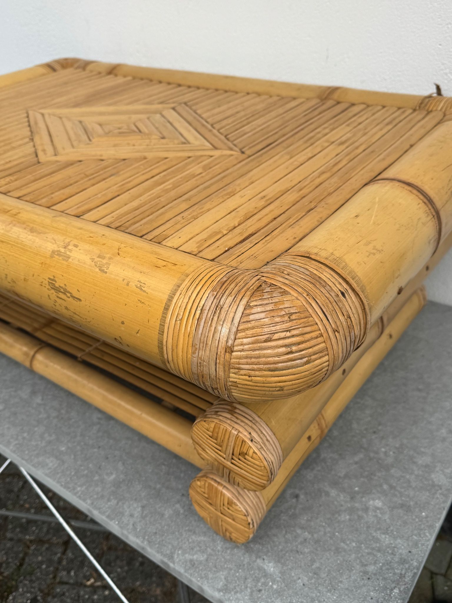 Vintage Bamboo Salon Table