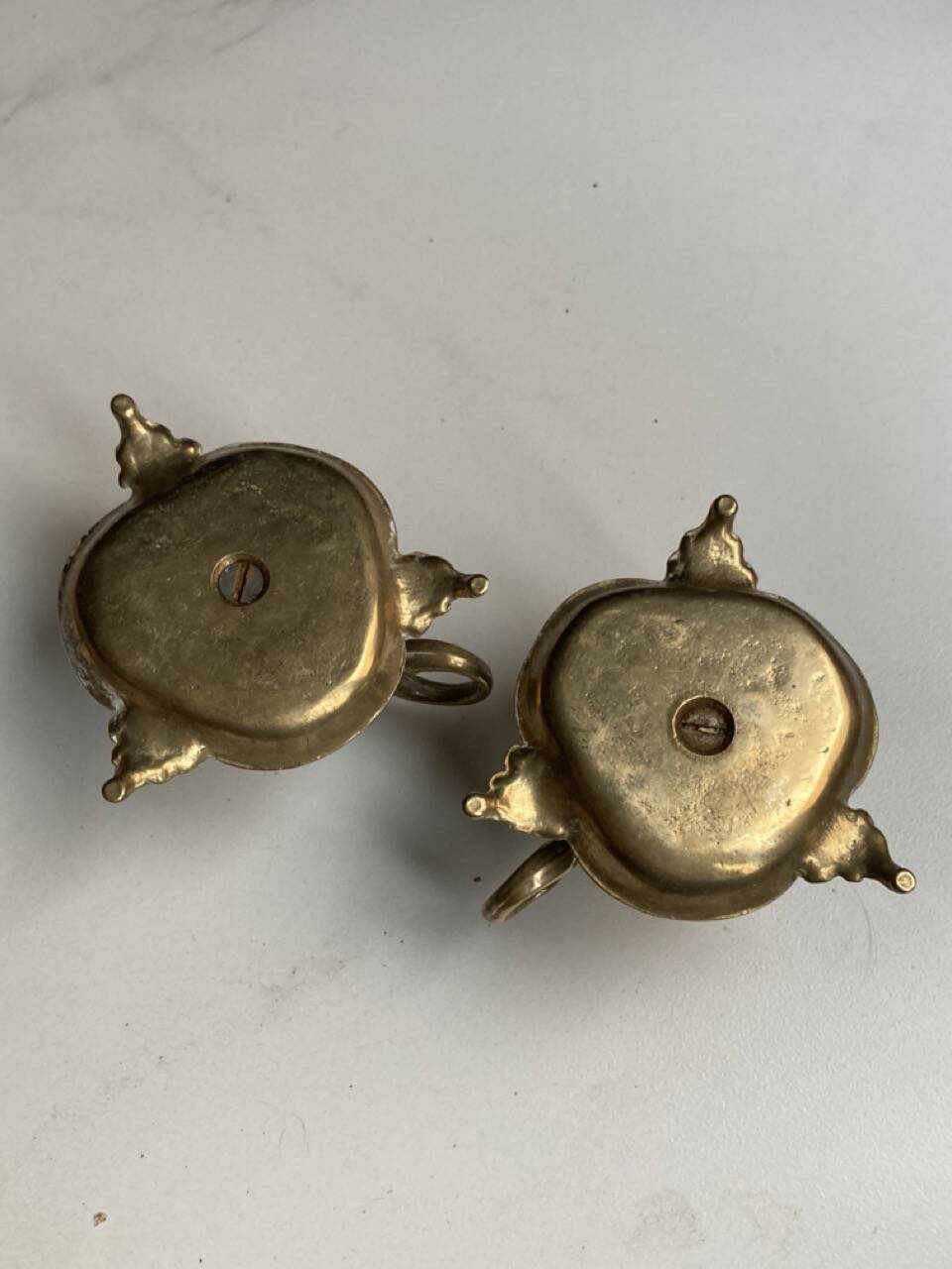 Cellar rat candlesticks (pair) in vintage bronze, re-edition from the 80s