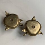 Cellar rat candlesticks (pair) in vintage bronze, re-edition from the 80s