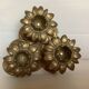 Bougeoir trio de fleurs en laiton