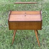 blonde natural wood worker, vintage design 1960