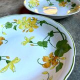 Pair of Villeroy & Boch hollow plates in glazed earthenware model Geranium