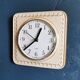 Vintage ceramic clock square silent wall clock "Quarz caramel"