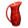 Sarreguemines wine jug in red slipware with grapevine decoration.