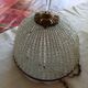 Ceiling lamps gilded brass basket and glass bead tassels