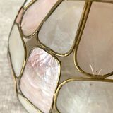 Abat jour to hang in mother-of-pearl and brass