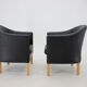 Paire de fauteuils en cuir Mogens Hansen, Danemark