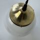 Old round pendant light 18 cm in vintage opaline