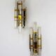 Pair of Venini sconces, Murano cut glass, Italy, 1970