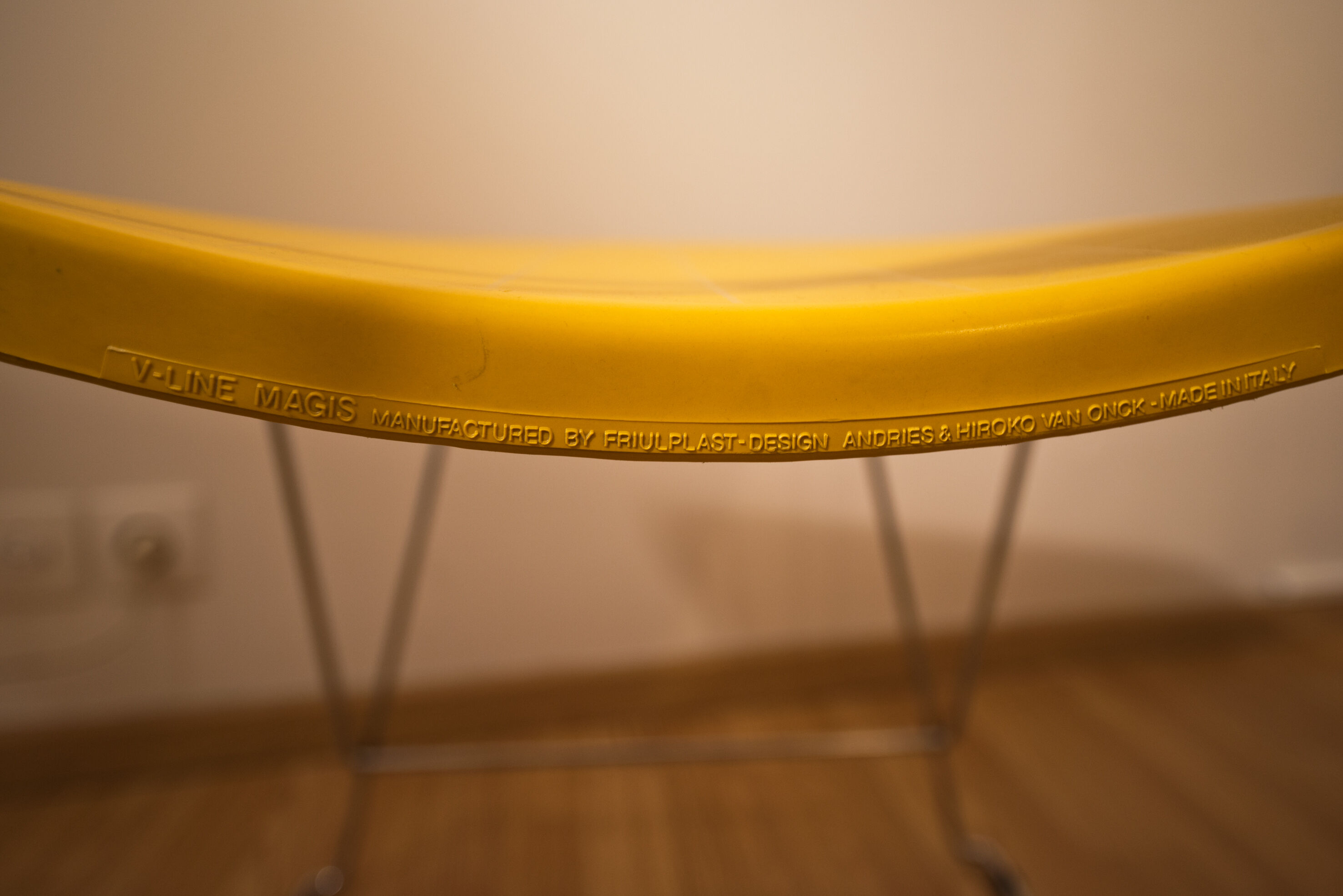 Set of four v-line magis chairs from Andries & Hiroko Van Honck