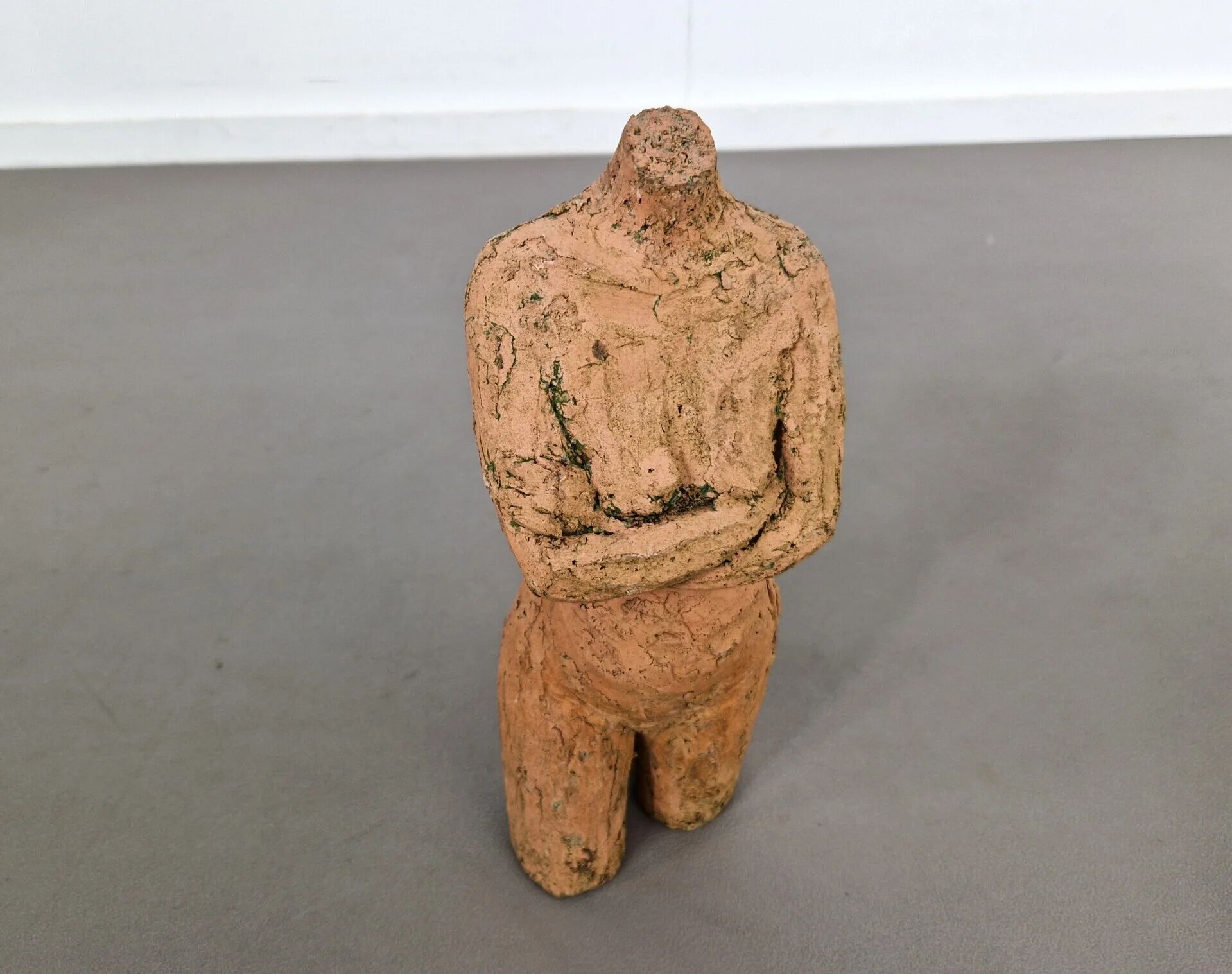 Vintage terracotta sculpture | Female torso