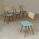 Lot de 4 chaises bois TON Bystrice ( Thonet ) bleu clair , lot 2