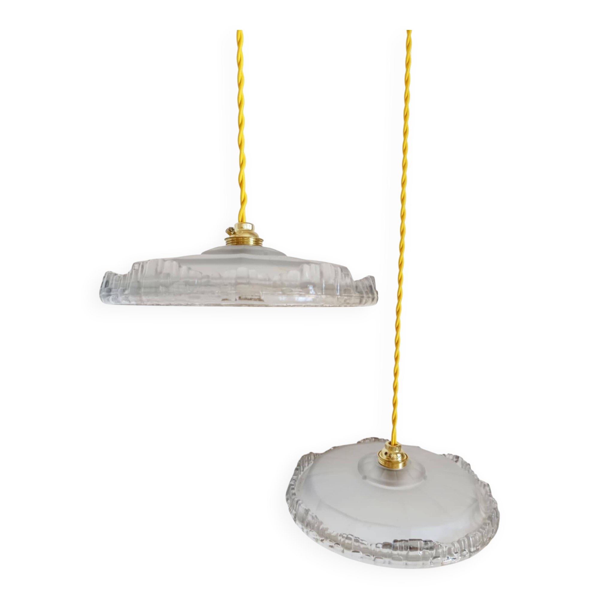 Pair of Ezan art deco pendant lights